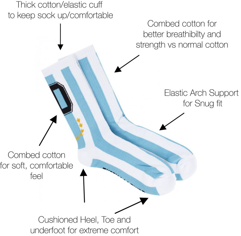 Argentina 86 Home - Maradona Socks