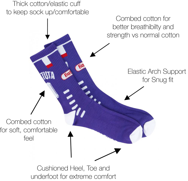 ACF Fiorentina 98/99 Home - Batistuta Socks