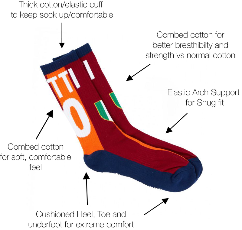 Roma 01/02 European Home - Totti Socks